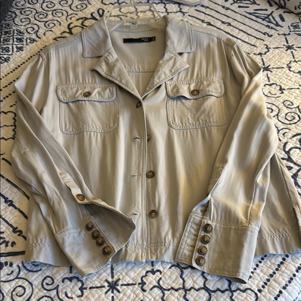 Max Jeans Brand Women's Beige Utility Jacket